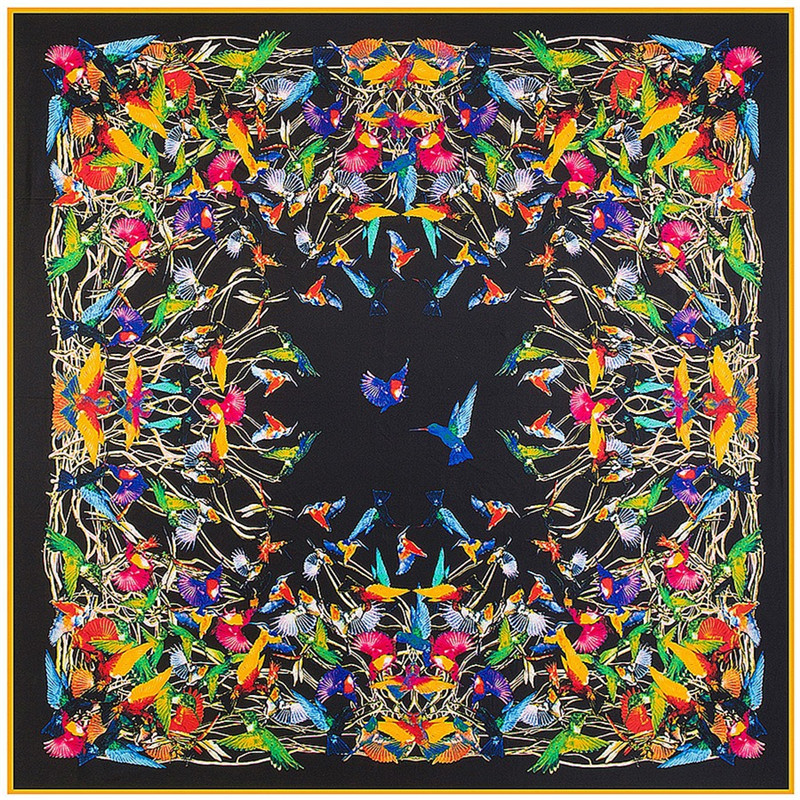 Scarf Silk Square - Luxe Merk 100% Twill Zijden Sjaal