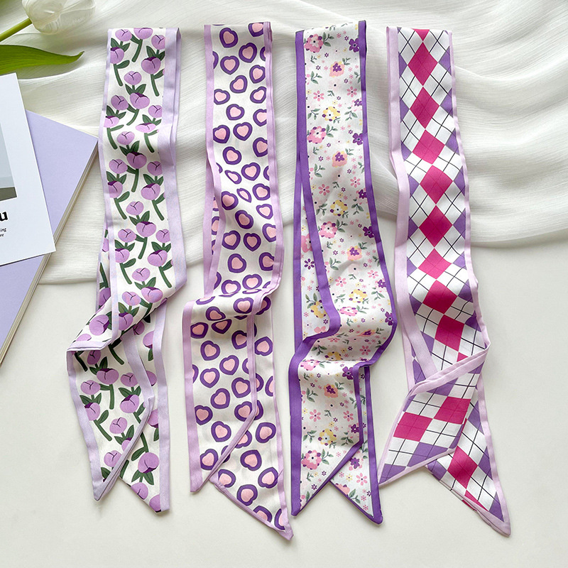 Silk Neck Scarf - Nieuwe Luxe Smalle Korte Vrouw Zijden