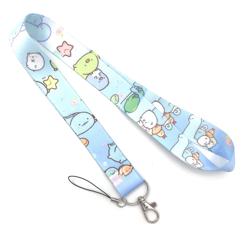 Lanyard Badge Holder - Kawaii Sumikko Gurashi Lanyard, schattige cartoonfiguur,
