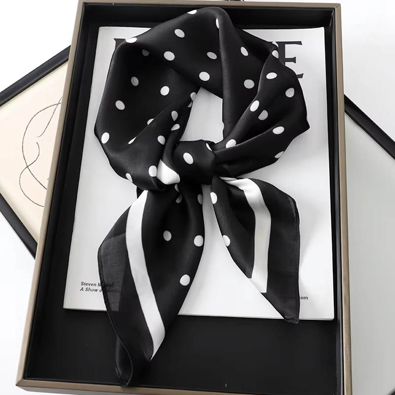 Silk Neck Scarf - Luxe Dame Haar Dot Sjaal Vrouwelijke