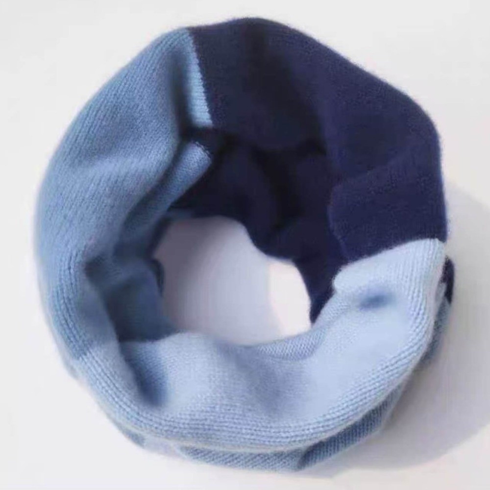 Infinity Scarf Knit - Zachte, gekleurde Infinity-sjaal, gebreide, rekbare nekwarmer,
