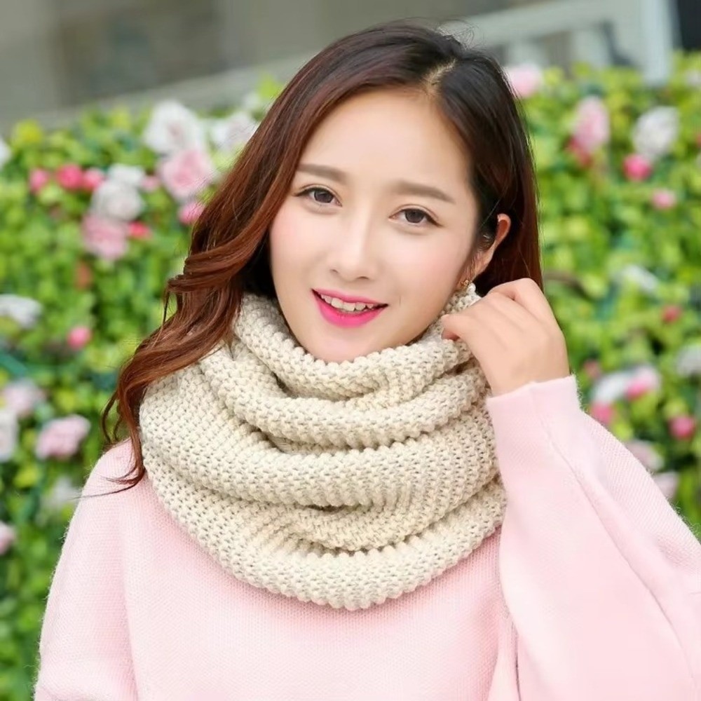 Warme, effen kleurige sjaal me - Infinity Scarf Knit recensie en prijs
