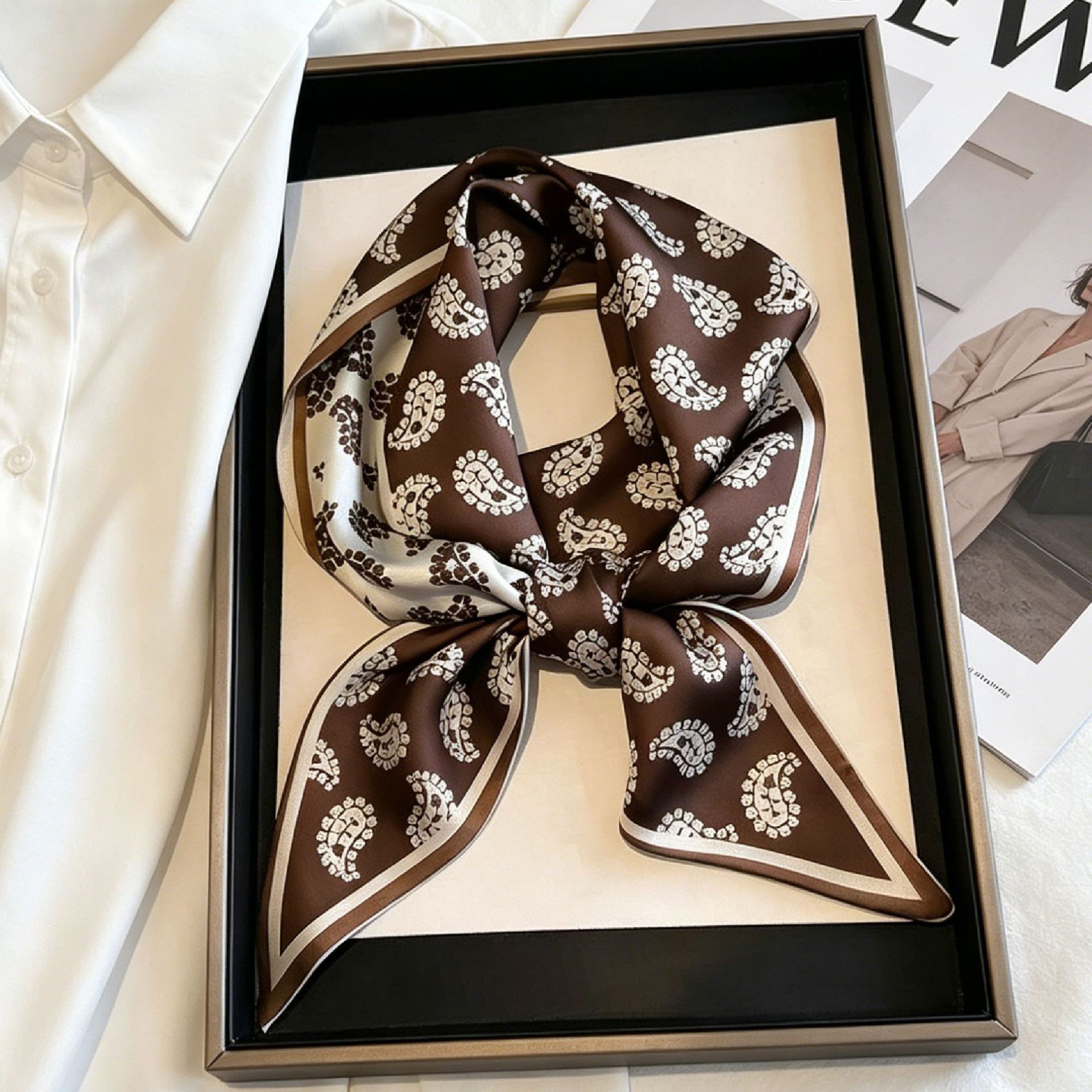 Luxe lange sjaal, dunne haarba - Silk Neck Scarf recensie en prijs