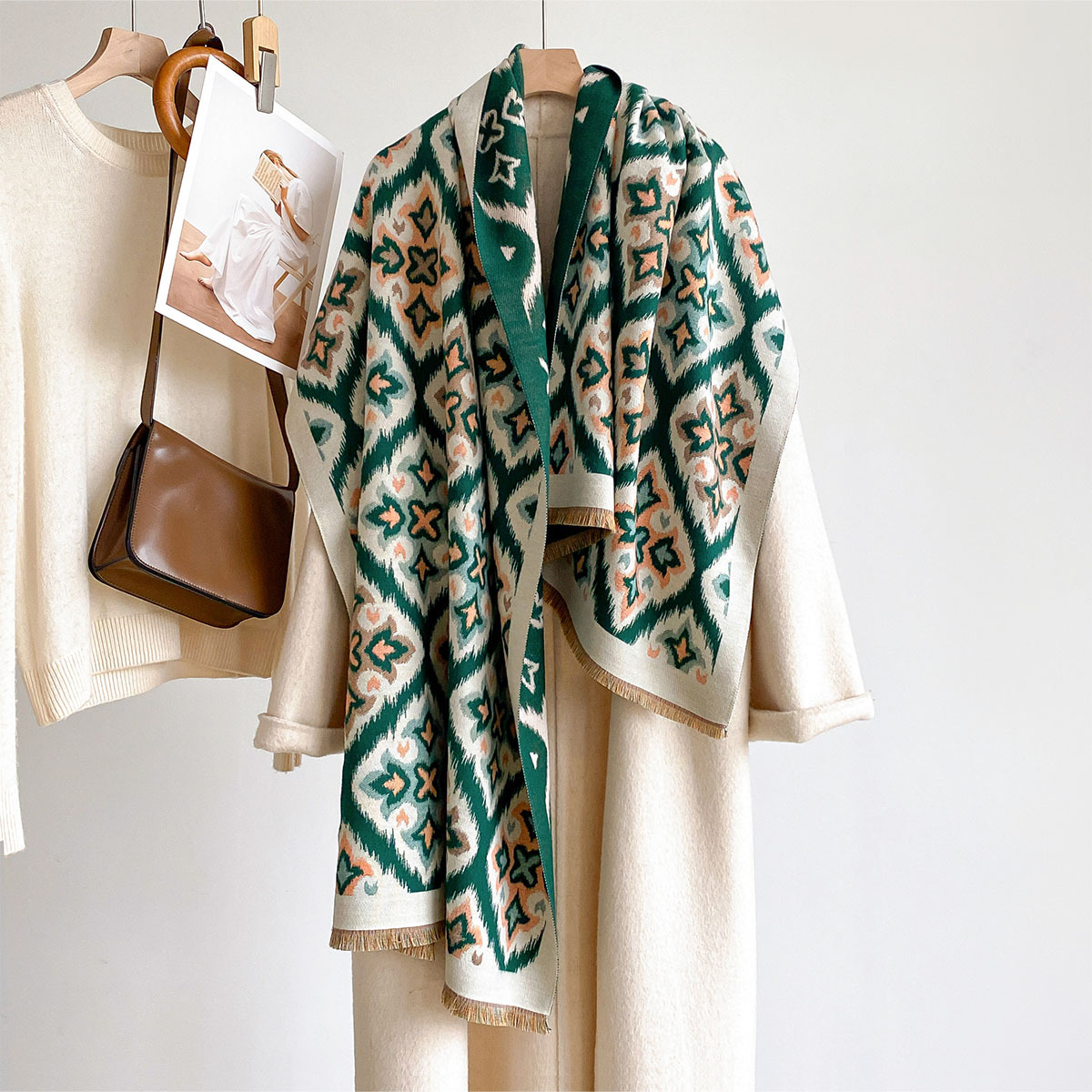Dames Reversibele Imitatie Kas - Woven Scarf Blanket recensie en prijs