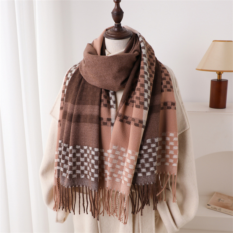 Luxe merk kasjmier dames gerui - Woven Scarf Blanket recensie en prijs